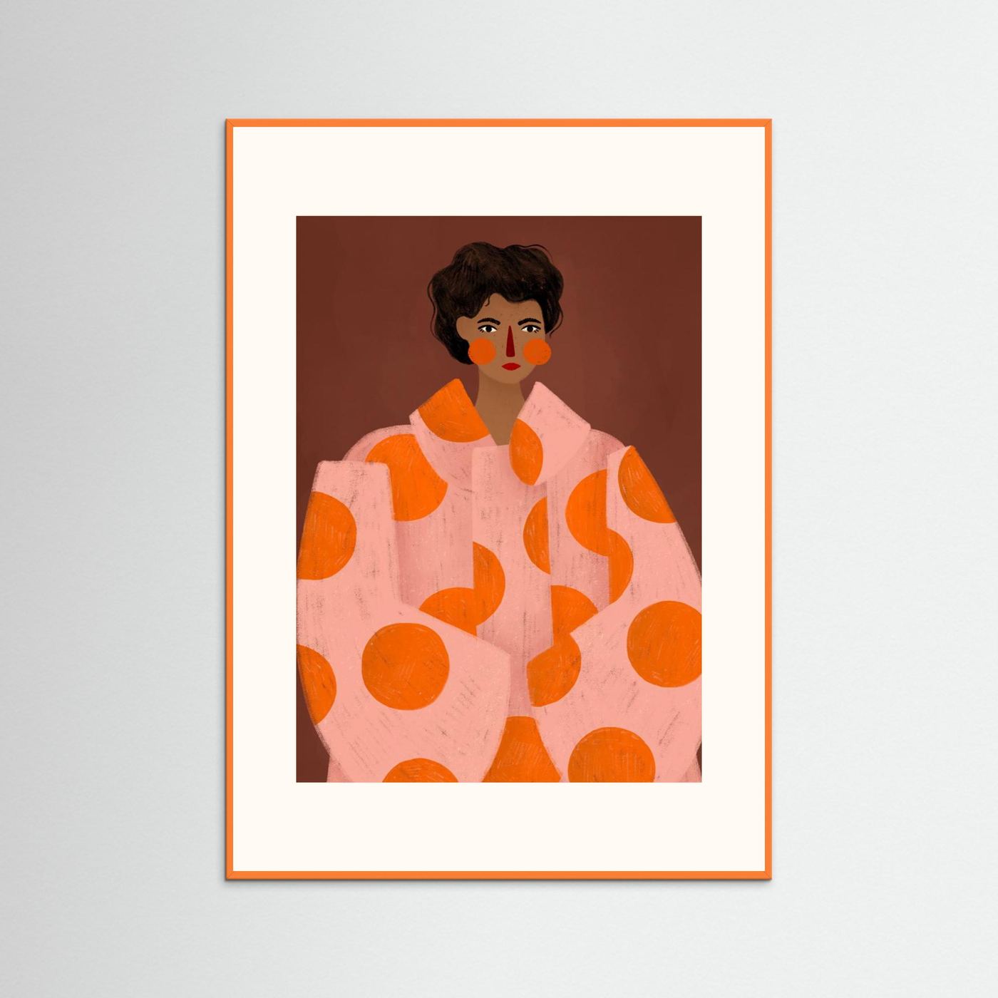 Woman With Orange Dots by Bea Müller