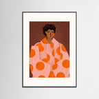 Woman With Orange Dots by Bea Müller