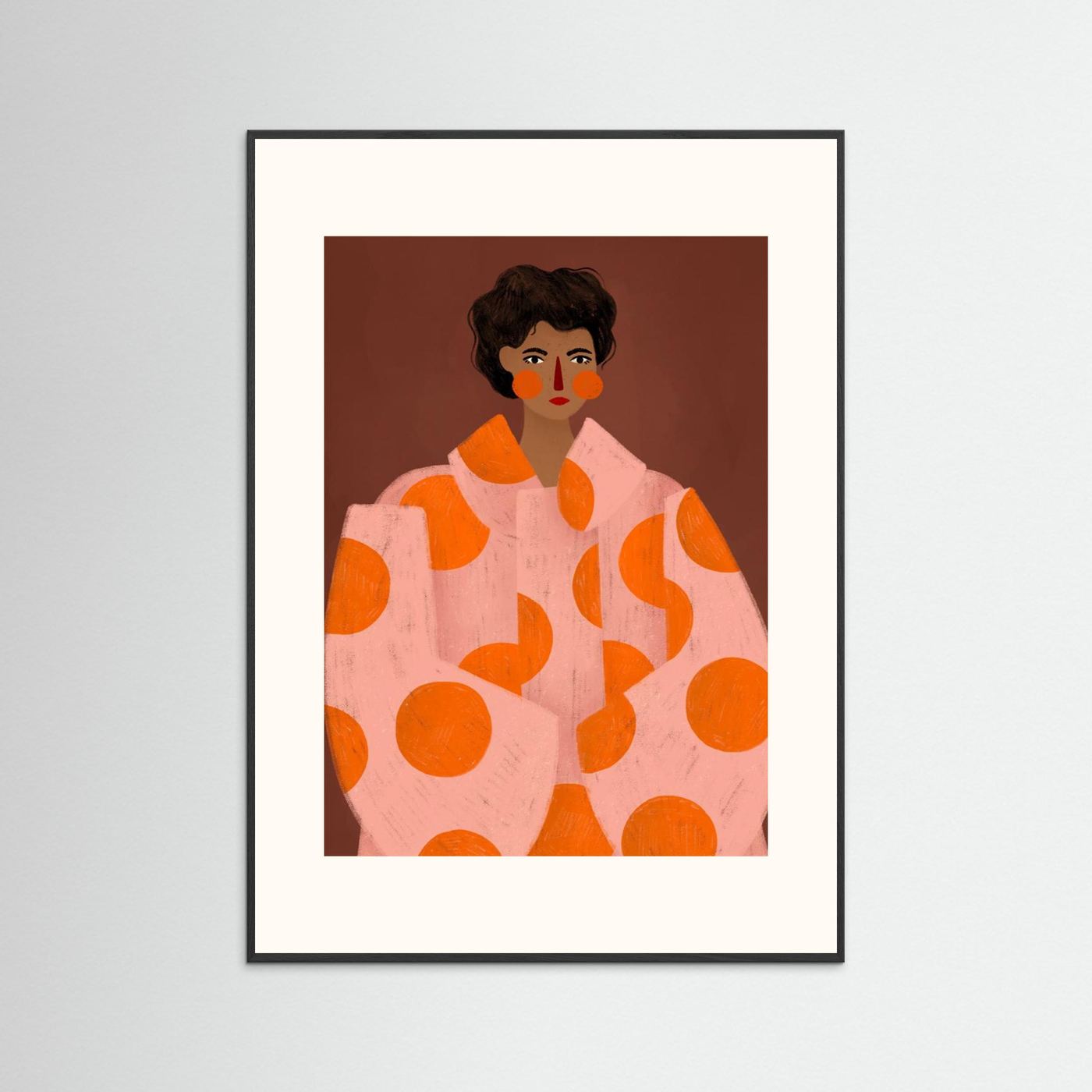Woman With Orange Dots by Bea Müller