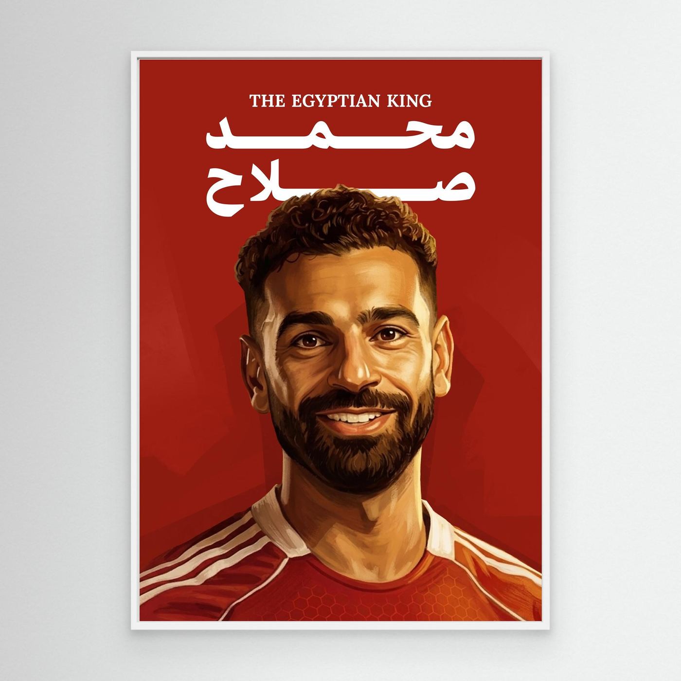 Mo Salah Framed Canvas Print | Solid Wooden Frame